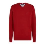 Tommy Hilfiger 1985 Crew Neck Sweater för Män Red, Herr