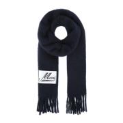 Marni Midnight Blue Alpaca Blend Scarf Blue, Herr