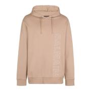 Balmain Embossed logo hoodie Beige, Herr