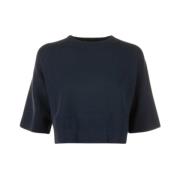 Max Mara Amato Stickad Topp Blue, Dam