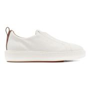 Santoni Slip-On Sneakers White, Dam