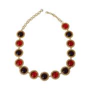 Dolce & Gabbana Kristallfiligran Statementhalsband Red, Dam