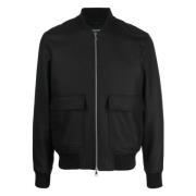 J.Lindeberg Casual Bomberjacka i ulltwill Black, Herr