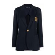 Polo Ralph Lauren Casual Blå Bomull Viskos Blazer Blue, Dam