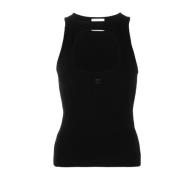 Courrèges Svart Milano Tank Top Black, Dam