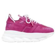 Versace Pre-owned Pre-owned Laeder sneakers Pink, Herr