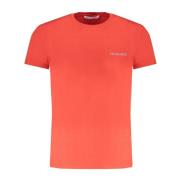 Trussardi Röd Herr T-shirt Kortärmad Logo Print Red, Herr