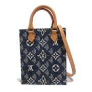 Louis Vuitton Vintage Pre-owned Laeder axelremsvskor Blue, Dam