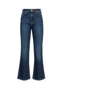 Pinko Blå Bootcut Stretch Denim Jeans Blue, Dam