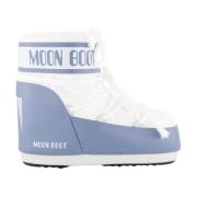 Moon Boot Låg Nylon Ikoniska Vinterstövlar Blue, Dam