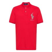 Polo Ralph Lauren Avslappnad Röd Kortärmad Pikétröja Red, Herr