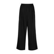 Proenza Schouler Svarta Wide Leg Avslappnade Byxor Black, Dam