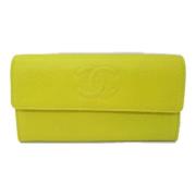 Chanel Vintage Pre-owned Laeder plnbcker Yellow, Dam