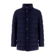 Herno Cashmere Mix Carcoat Blue, Herr