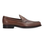 Tod's Klassiska läderloafers Brown, Herr