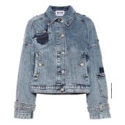 Moschino Blå Jeansjacka Casual Stil Blue, Dam