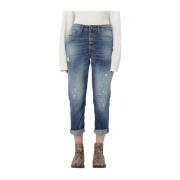 Dondup Denim Juvelbyxor med Distressed Stil Blue, Dam