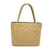 Chanel Vintage Pre-owned Laeder chanel-vskor Beige, Dam