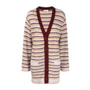 See by Chloé Multifärgad Ull Bomull Casual Cardigan Multicolor, Dam