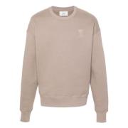 Ami Paris Casual Beige Sweatshirt Beige, Dam