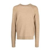 Calvin Klein Beige Wool Mouline Sweater Beige, Herr