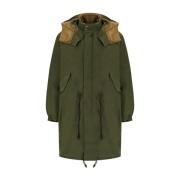 Baracuta Grön Mods Casual Parka med huva Green, Herr