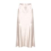 Vince Beige Casual Slip Kjol Beige, Dam