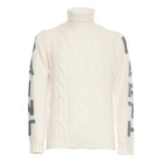 MC2 Saint Barth Vit Turtleneck Tröja Aw24 White, Herr