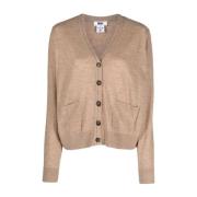 Dkny Casual Brun Ull Cardigan Brown, Dam