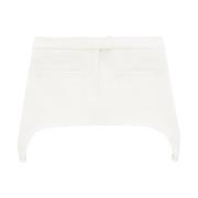 Courrèges Vit Twill Suspenders Mini Kjol White, Dam