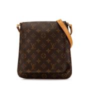 Louis Vuitton Vintage Pre-owned Canvas crossbodyvskor Brown, Dam