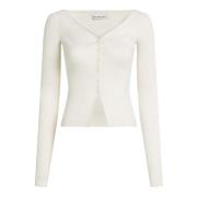 Calvin Klein Jeans Ivory Knapp Cardigan Sweater White, Dam