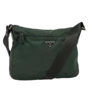 Prada Vintage Pre-owned Nylon prada-vskor Green, Dam