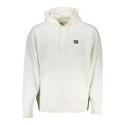 Tommy Hilfiger Vit hoodie med logotypapplikation White, Herr