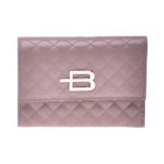 Baldinini Wallet in black nude leather leather Purple, Dam