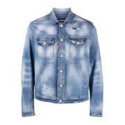 Dsquared2 Logo Denim Jacka Blue, Herr