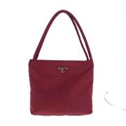 Prada Vintage Pre-owned Canvas totevskor Red, Dam