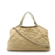 Chanel Vintage Pre-owned Laeder chanel-vskor Beige, Dam