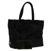 Prada Vintage Pre-owned Satin handvskor Black, Dam