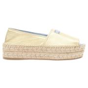 Prada Vintage Pre-owned Laeder espadriller Yellow, Dam