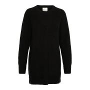 My Essential Wardrobe Svart Stickad Pullover Lunamw Os Stil Black, Dam