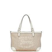 Gucci Vintage Pre-owned Canvas totevskor Beige, Dam