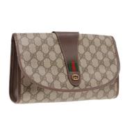 Gucci Vintage Pre-owned Laeder kuvertvskor Beige, Dam