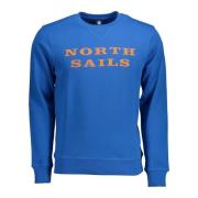 North Sails Blå Långärmad Crewneck Sweatshirt Blue, Herr