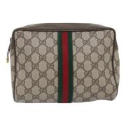 Gucci Vintage Pre-owned Laeder kuvertvskor Beige, Dam