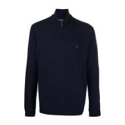 Polo Ralph Lauren Blå Ull Full Zip Tröja Blue, Herr