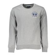 La Martina Grå Långärmad Sweatshirt med Broderad Logotyp Gray, Herr