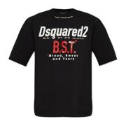 Dsquared2 T-shirt med tryck Black, Herr