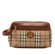 Burberry Vintage Pre-owned Canvas kuvertvskor Beige, Herr