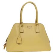 Prada Vintage Pre-owned Laeder handvskor Yellow, Dam